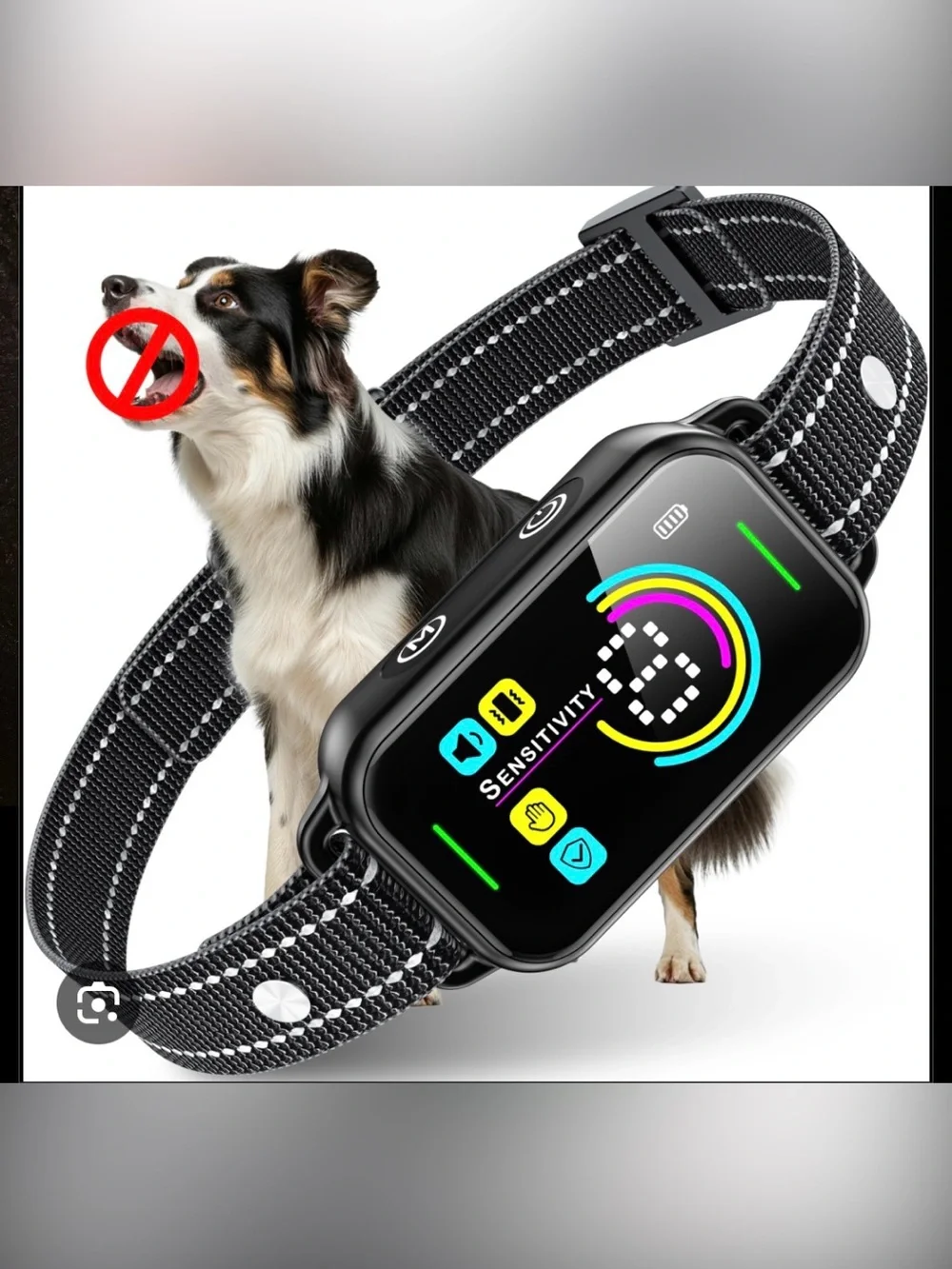 Black Smart Pet Training Collar Watch - No-Brand